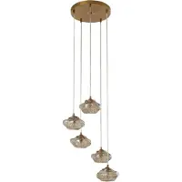 LINDBY Glas pendellampa Piatra , dimbar, Creme / bärnsten, Vardagsrum / matsal, Glas, Modern, Pendellampa