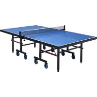 Vevor Pingisbord, Professionellt Bordtennisspel, Bärbart Bordtennisbord i MDF för Inomhusbruk, Hopfällbart Pingisbord med Snabbklämnät och Låsbara Hjul, 10 Minuters Enkel Montering, 25mm Bordskiva