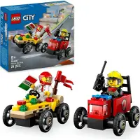 LEGO City 60458 - Pizza vs. Brandbil Racingbilar Pack - byggsats