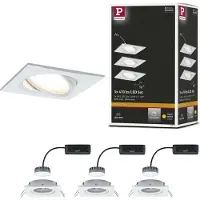 Paulmann 93678 LED-inbyggnadsbelysning Set 3 st 18 W Matt vit