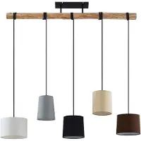 LINDBY Hänglampa Amilia , dimbar, Ljust trä, Vardagsrum / matsal, Trä, Modern, Pendellampa