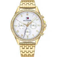 Tommy Hilfiger Damklocka - - 1782142 - Quartz - White Sunray Urtavla - Armband i rostfritt stål