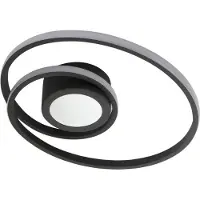 LINDBY LED taklampa Thalina , dimbar, Svart, Vardagsrum / matsal, Metall, Modern, LED-taklampa