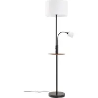 LINDBY Golvlampa , Aovan, Svart, Vardagsrum, Metall, Modern