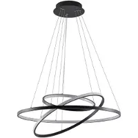 LUCANDE Taklampa , Ezana, dimbara, Svart, Vardagsrum, Metall, Modern