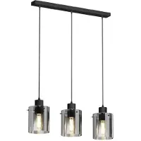 LINDBY Taklampa , Kourtney, dimbara, Svart, Vardagsrum, Glas, Modern