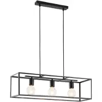 LINDBY Hänglampa Emily , dimbar, Svart, Kök, Metall, Modern, Pendellampa