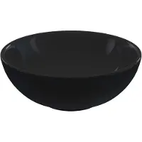 vidaXL Tvättställ blank svart Ø28x10 cm keramik
