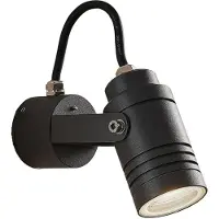 LUCANDE väggspotlight för utomhusbruk Galina, grå, aluminium, 11,2 cm hög Galina , dimbar, Aluminium / grå / zink, Aluminium / grå / zink, Modern, Utomhuslampa