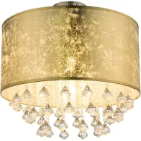 Globo Taklampa Amy, dimbar, Mässing / guld, Vardagsrum / matsal, Textil / tyger / siden, Taklampa
