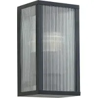 LINDBY Vägglampa utomhus Peldar , dimbar, Svart, Aluminium / grå / zink, Modern, Utomhusvägglampa