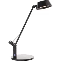 Brilliant LED skrivbordslampa Kaila, dimbar, Svart, Arbetsrum / kontor, Syntetmaterial, Modern, LED-bordslampa