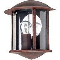 LINDBY Vägglampa utomhus Maelis , dimbar, Brun / rost, Aluminium / grå / zink, Modern, Utomhusvägglampa