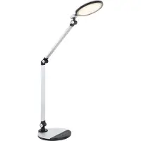 Globo LED skrivbordslampa Konsti, dimbar, Aluminium / grå / zink, Arbetsrum / kontor, Aluminium / grå / zink, LED-bordslampa