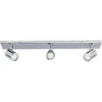 LINDBY Spotlight tak DEJAN , dimbar, Förkromad / silver, Badrum, Metall, Modern, Taklampa