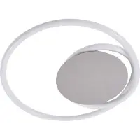 LUCANDE LED taklampa Valenora , dimbar, Vitt / opal, Vardagsrum / matsal, Syntetmaterial, Modern, LED-taklampa