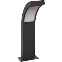 LUCANDE LED pollare Juvia , Svart, Aluminium / grå / zink, Modern, LED-utomhuslampa