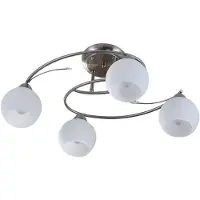 LINDBY Taklampa Svean , dimbar, Aluminium / grå / zink, Vardagsrum / matsal, Glas, Modern, Taklampa
