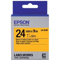 Epson LK-6YBP | svart text - pastellgul tejp | 24mm (original)