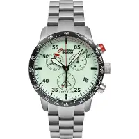 Zeppelin Eurofighter Typhoon Chronograph Beige Luminous Dial Quartz 7298M-5 7298M5 100M Herrklocka beige