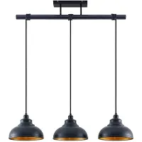 LINDBY Hänglampa Emna , dimbar, Svart, Vardagsrum / matsal, Metall, Vintage, Pendellampa