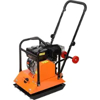 Vevor plattvibrator, 6,5 hk 212cc bensinmotor, 6400 VPM vibrerande markstamp, 15 kN komprimeringskraft, 53 x 40 cm platta, gångbar komprimator för stenläggning, asfalt, grund, jord
