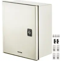 Vevor NEMA glasfiberkapsling, 30x25x14 cm NEMA 4X elbox i glasfiber, IP66 vattentät och dammtät, kopplingsbox för utomhus-/inomhusbruk, med monteringsplatta