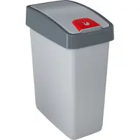 Keeeper Papperskorg “magne”, 25 liter, silver/grå, 2-vägsöppning (1060416000000)