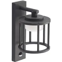LUCANDE Utomhus vägglampa med rörelsesensor Berenike , dimbar, Aluminium / grå / zink, Aluminium / grå / zink, Modern