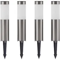 LINDBY Solcellslampa Sirita , Aluminium / grå / zink, Rostfritt stål, Modern, Solcellslampor