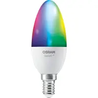 Osram Smart+Matter Classic - LED-glödlampa - form: B40 - E14 - 4.9 W (motsvarande 40 W) - klass F - 16 miljoner färger/varmt till kallt vitt ljus - 2700-6500 K - vit (paket om 3)