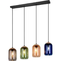 TRIO Lighting Glas pendellampa Cork, dimbar, Multifärgad, Vardagsrum / matsal, Glas, Modern, Pendellampa