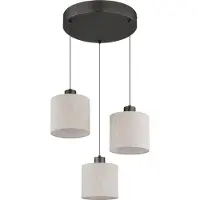 Globo Pendellampa Thea, dimbar, Creme / bärnsten, Vardagsrum / matsal, Textil / tyger / siden, Skandinavisk