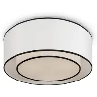 Maytoni Taklampa Bergamo, dimbar, Vitt / opal, Hall, Textil / tyger / siden, Modern, Taklampa