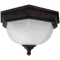 Garden Zone Utomhusvägglampa Fairford, Brun / rost, Aluminium / grå / zink, Taklampa
