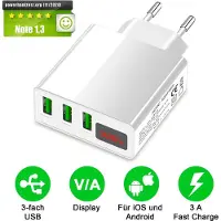Eaxus USB-Charger USB-laddare 15 W 3x USB-A Vit Snabbladdare