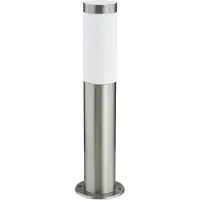LINDBY sockellampa Statius, silver, stål, sensor, 45 cm Statius, Förkromad / silver, Rostfritt stål, Modern