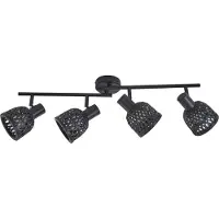 LINDBY Taklampa Eskil , dimbar, Svart, Vardagsrum / matsal, Bambu, Modern, Taklampa