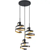 LINDBY Design pendellampa Colten , dimbar, Svart, Vardagsrum / matsal, Metall, Design, Pendellampa