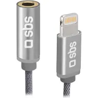 SBS TEADAPTJACKMFIW, 3,5mm, Honkontakt, Lightning, Hankontakt, 0,15 m, Vit