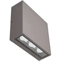 LUCANDE LED utomhus vägglampa Trixy , Svart, Aluminium / grå / zink, Modern, LED-vägglampa utomhus