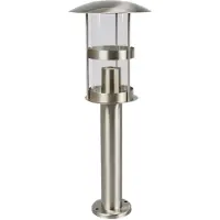 LINDBY sockellampa Noemi, grå, stål, 50 cm, IP44 Noemi, Aluminium / grå / zink, Rostfritt stål, Modern, Utomhuslampa