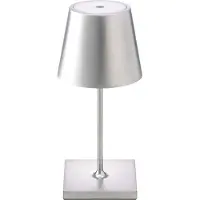 Sigor Nuindie mini LED uppladdningsbar bordslampa, Easy Connect, silver, dimbar mini,, Aluminium / grå / zink, Vardagsrum / matsal, Aluminium / grå / zink, Modern