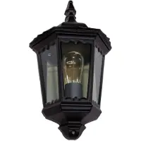 LINDBY Vägglampa utomhus LIEVA , Svart, Aluminium / grå / zink, Antik, Utomhusvägglampa