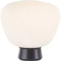 Brilliant Bordslampa Kaizen, Vitt / opal, Vardagsrum / matsal, Bordslampa