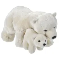 Wild republic Mamma & Baby Isbjörn Plysch, Gosedjur, Present till Barn, 14"