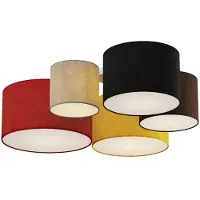 LINDBY Taklampa Laurenz , dimbar, Multifärgad, Vardagsrum / matsal, Textil / tyger / siden, Modern, Taklampa