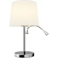 LINDBY Bordslampa , Benjiro, Metallisk, Vardagsrum, Tyg / textil, Modern