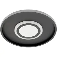LINDBY LED taklampa Selian , dimbar, Svart, Vardagsrum / matsal, Metall, Modern, LED-taklampa