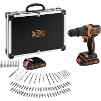 Black & Decker Skruvdragare/borr BDCHD18BAFC-QW; 18 V; 2x1,5 Ah batt.